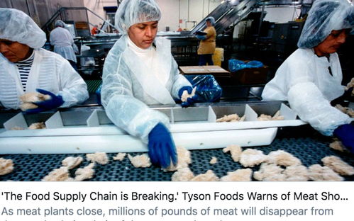 美13家肉類加工廠因感染關閉 食品供應鏈面臨挑戰